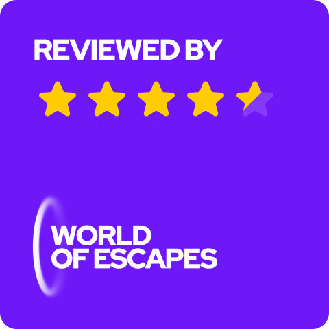 Purple widget with rating